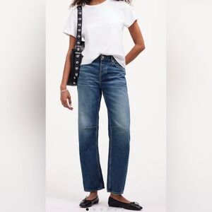 Madewell darted barrel jeans
